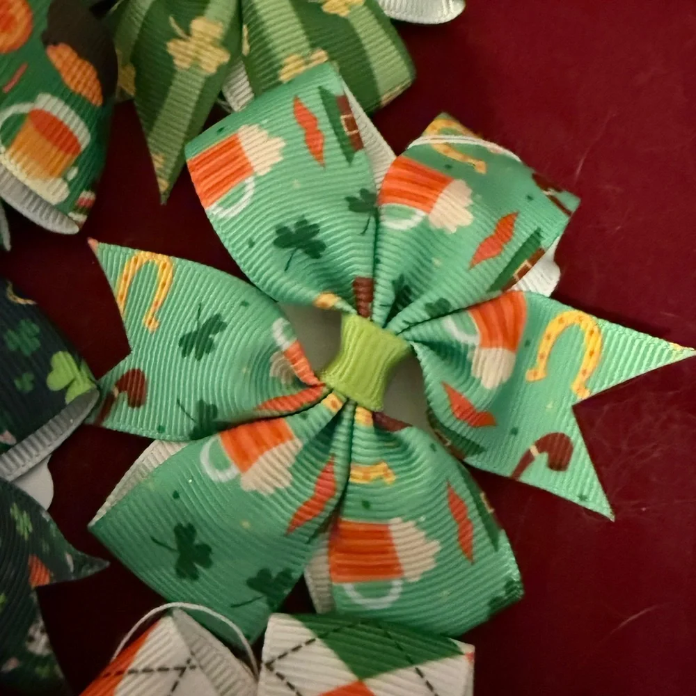Vibrant St Patrick’s Day Hair Bow Collection
